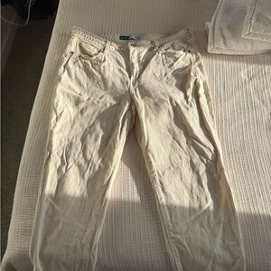 Old Navy High-Rise OG Straight Pants - Cream
